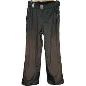 Bogner Ski Pants Snowboarding Black & Brown Ombre Belted Women's, Sz 10